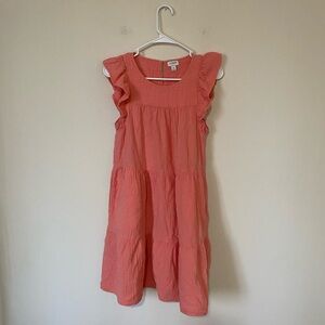 J. Crew Women’s Coral Orange Mini Gauze Dress Size 0
